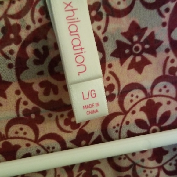 Red Patterned Long Sleeve Romper - Picture 4 of 6